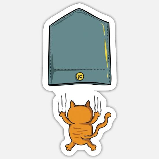 Cat falls out of the shirt pocket Funny 